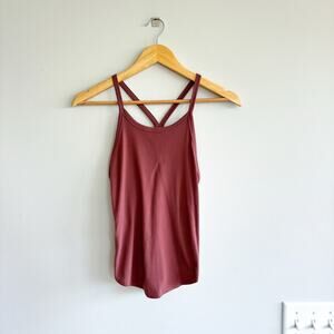 Lululemon x Barrys Stronger as One Ribbed Tank Top Red Dust 4